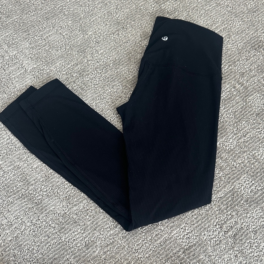 Lululemon Black Leggings Align Ribbed Size 2